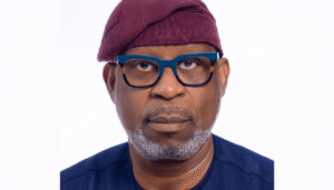 Dele Alake, Minister of Solid Minerals Development, speaking at a government event in