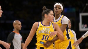 Kelsey Plum shines in a WNBA matchup, helping the Sparks secure a thrilling victory.