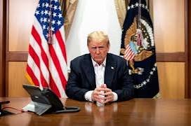 Trump addresses reporters during a press briefing on his recent call with Russian President Putin.