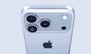 Render of the iPhone 17 Pro showcasing its redesigned camera module and sleek finish.
