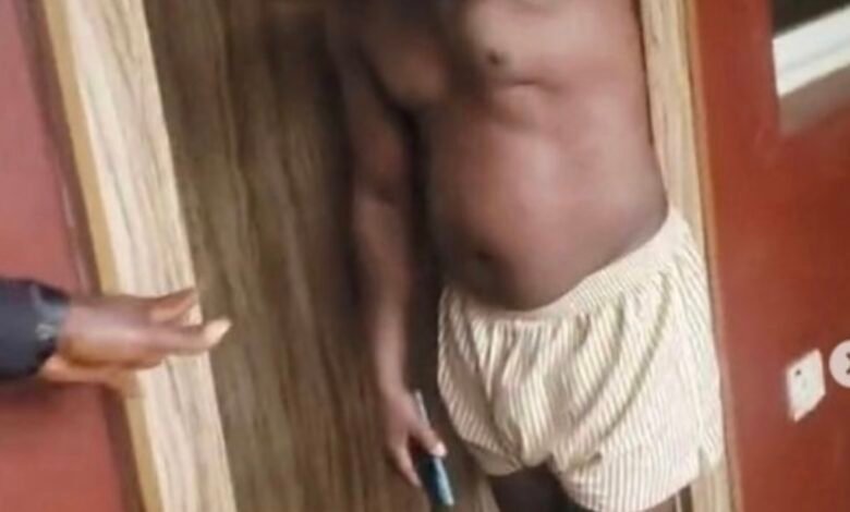 University lecturer A university lecturer in Port Harcourt being led away by police officers after his arrest for demanding sex from students in exchange for grades.