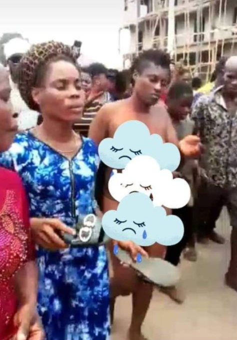 Woman paraded naked for stealing cassava A distressed mother of three paraded naked by villagers in Ogoni after being accused of stealing cassava.