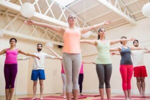 Futuristic person doing high-intensity interval training with holographic fat-burning stats showing it burns more fat than running.