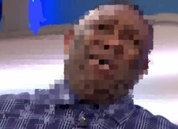 Man crying A heartbroken father crying after discovering his son sold part of the family land to buy an iPhone 17.